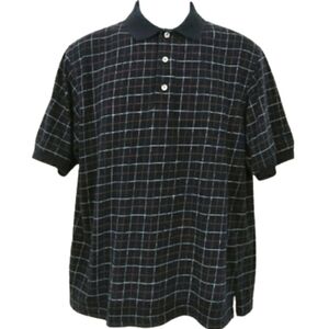 PGA Tour Performance Golf Geometric Print Polo Sports Athletic Active Shirt Top